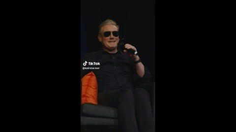 Shades of Macron: Britain's Keir Starmer paid tribute to the French leader's 'Top Gun' sunglasses