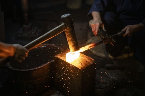 Despite the boom, swordsmiths themselves are far from thriving. Their numbers nationwide have halved to around 160 from nearly 40 years ago, with many in their 70s or 80s