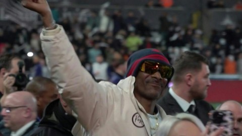 Snoop Dogg greets sold-out Swansea stadium after buying share of Welsh football club