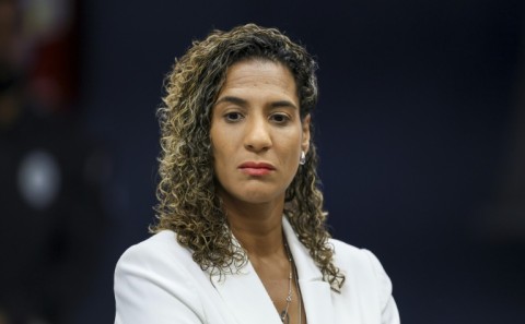 Brazil's Minister of Racial Equality and sister of slain councilwoman Marielle Franco, Anielle Franco, attends the trial