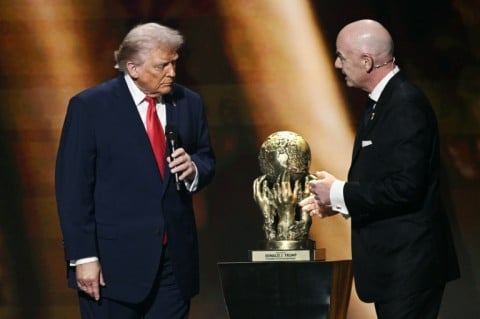 FIFA President Gianni Infantino (right) has forged a close relationship with US leader Donald Trump