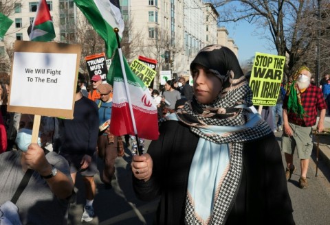 Others in the Iranian diaspora marched against the US and Israeli strikes on Tehran