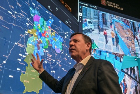 Sao Paulo's Municipal Secretary for Urban Security, Orlando Morando, told AFP: 'I can no longer imagine Sao Paulo without Smart Sampa'