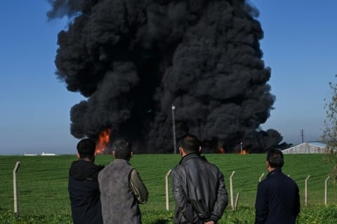 A drone strike caused a massive fire at the storage facilities of an engine oil firm in Iraq's autonomous Kurdistan