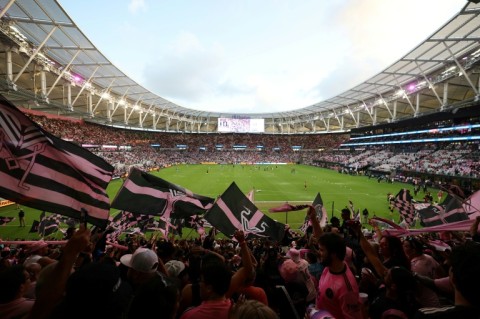 A view from the stands of Inter Miami's Nu Stadium during it's inaugural game