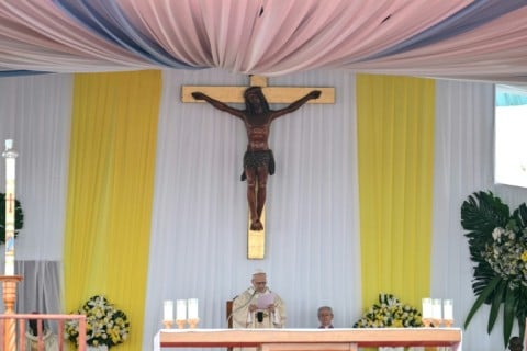 The pope urged Cameroonians to be 'protagonists of the future'