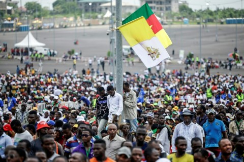 Around 120,000 gathered for the Mass in Douala, the Vatican said