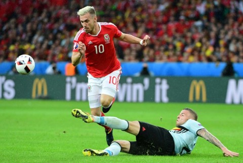 Aaron Ramsey (L) says training for a marathon has been at times a lonely experience but overall he has enjoyed it