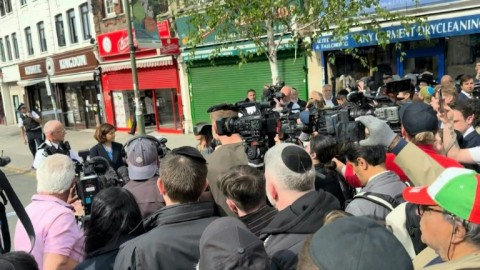 Locals shouted 'shame on you' at the authorities