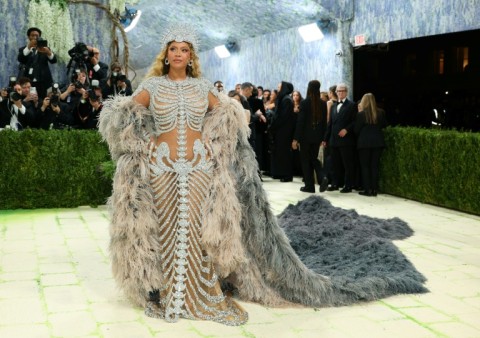 Beyonce wore a diamond skeleton gown designed by Olivier Rousteing to the Met Gala, which she co-chaired