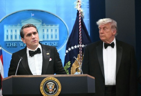 President Donald Trump (R) named Todd Blanche (L), his former personal lawyer, as the interim attorney general