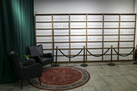 Roughly 3.5 million pages of the 'Epstein files' were bound in 3,437 volumes for the exhibition