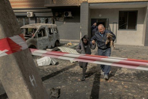 Seven bodies were pulled from the rubble of a single destroyed residential building