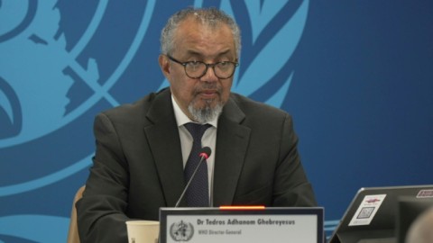Tedros says the WHO rates 'the risk of the epidemic as high at national level and low at global level'