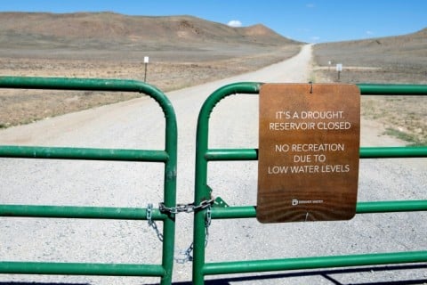 In Colorado's capital city Denver, authorities transferred water from one reservoir to another, to reduce the amount that will be lost to evaporation