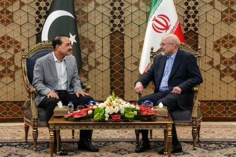 Iran's Parliament Speaker Mohammad Bagher Ghalibaf meets with Pakistan's army chief Syed Asim Munir in Tehran