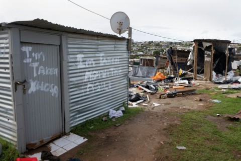 Some houses were marked as belonging to South Africans so they would be left alone