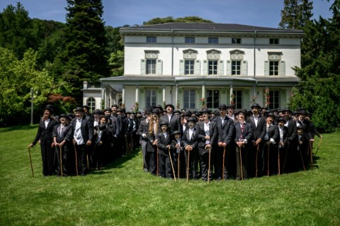The unusual gathering drew Charlie Chaplin fans of all ages