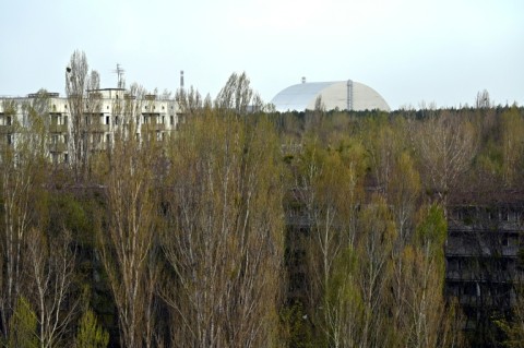 The spent fuel facility lies in the exclusion zone surrounding the defunct Chernobyl nuclear plant