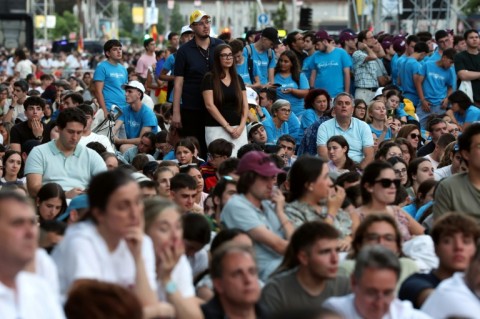 Along with the masses and institutional meetings, there have also been multiple meetings with young people