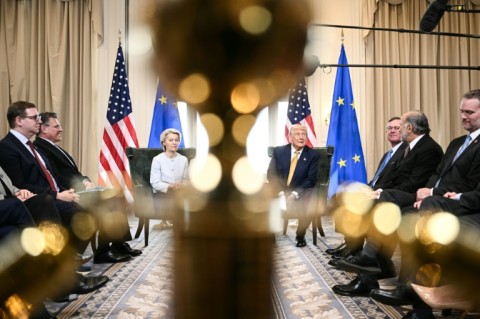 EU chief Ursula von der Leyen and US President Donald Trump struck the tariff deal in July last year