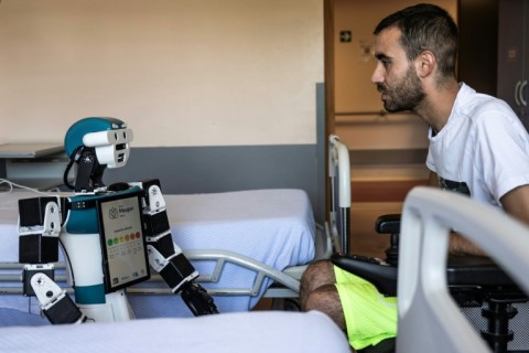 Alter-Ego enables patient Daniel Senna to transmit medical information remotely to nurses