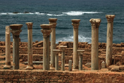 Settlers from the Greek island of Thera, now Santorini, founded Cyrene and four other colonies along the coast of today's eastern Libya in 631 BC