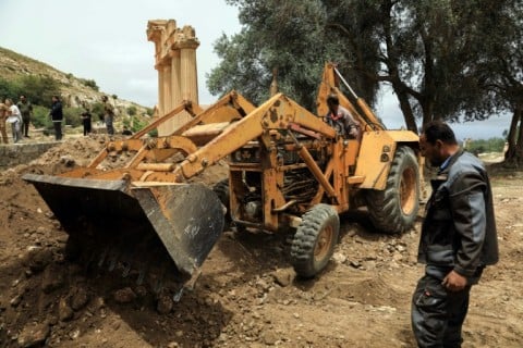 A team has spent months clearing fallen blocks and rubble and salvaging valuable objects at Cyrene
