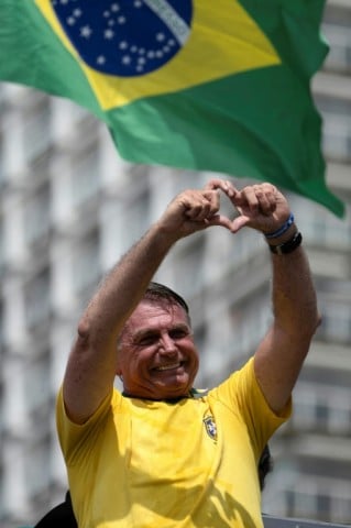Brazil's yellow and green jerseys were co-opted years ago by conservatives loyal to former president Jair Bolsonaro, seen here