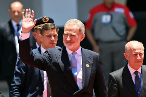Spain's King Felipe VI visited Mexico City while en route to Guadalajara, where Spain will play in a World Cup group match