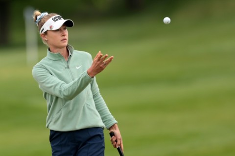 World number one Nelly Korda of the United States is seven shots off the lead after the first round of the Women's PGA Championship at Hazeltine