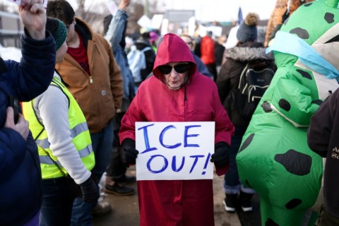 Protesters have also taken to the streets of some US cities to voice their concern