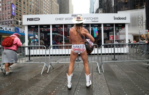 The so-called Naked Cowboy is one of Times Square's unique street performers