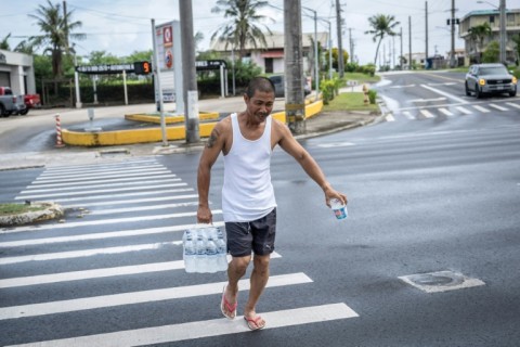 People in Guam and the Northern Marianas stocked up on supplies as Super Typhoon Bavi approached