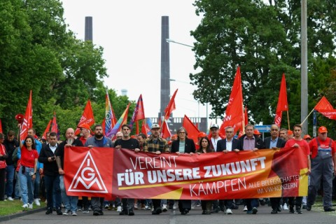 Volkswagen workers and union officials protested nationwide at the carmaker's cost-cutting drive