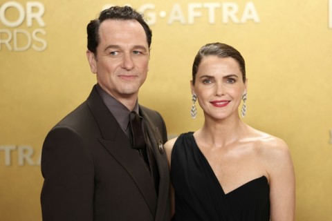 Matthew Rhys (L) and his wife Keri Russell are both Emmy nominees