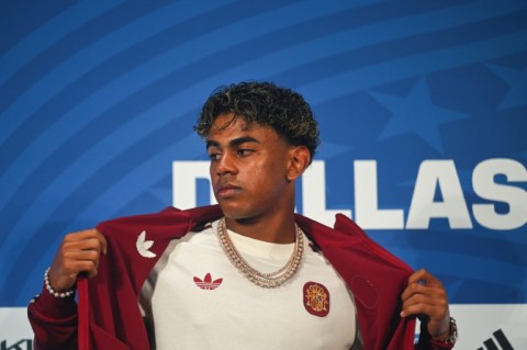 Lamine Yamal showed off his birthday present necklace as the Spain star turned 19 on the eve of the World Cup final against France