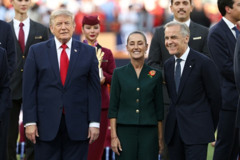 During the final match, US President Donald Trump could be seen having brief exchanges with the leaders of the World Cup tournament's co-hosts, Mexico's President Claudia Sheinbaum and Canada's Prime Minister Mark Carney