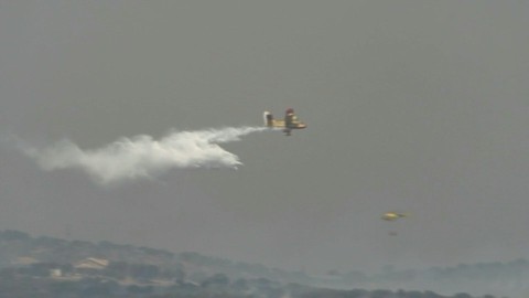 Firefighting planes have been action fighting the fires in Spain