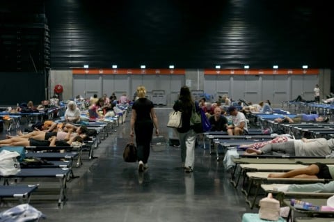 Evacuees in southwestern France have been put up in emergency shelters, including in Bordeaux's trade show complex