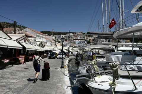 Restaurants on Samos have taken to displaying menus in Turkish to attract the clientele