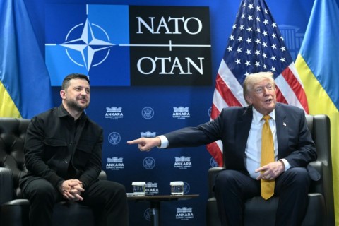 Ukraine's President Volodymyr Zelensky last met US President Donald Trump on the sidelines of the NATO Summit in Turkey