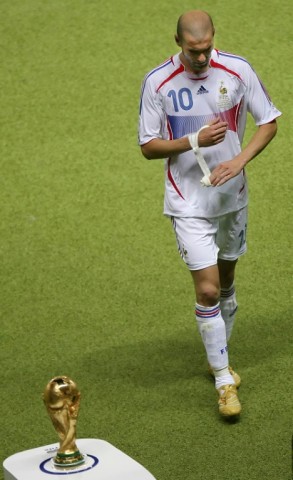 Zidane bowed out as a player with a red card in the 2006 World Cup final