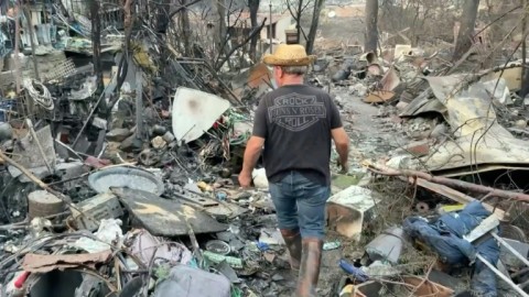 'Nothing left': Spanish pensioner returns to ruined home after wildfire