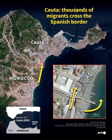 Ceuta: Thousands of migrants cross the Spanish border