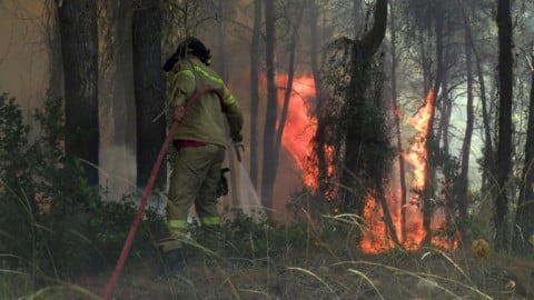 The fires have raged in Porto Germeno for two days