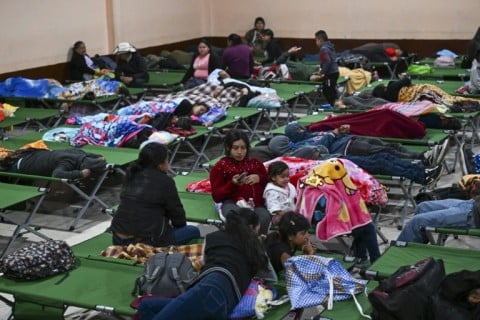 Hundreds have fled their homes on the slopes of Guatemala's Fuego volcano after it erupted