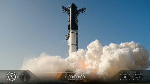 The SpaceX Starship is launching from SpaceX Starbase in Starbase, Texas, on July 24, 2026
