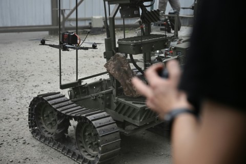 The ground robots mainly help evacuate wounded soldiers or carry out resupply missions