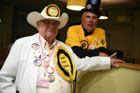 The Official Monster Raving Loony Party's, Howling Laud Hope, is part of a British tradition of joke candidates running in elections